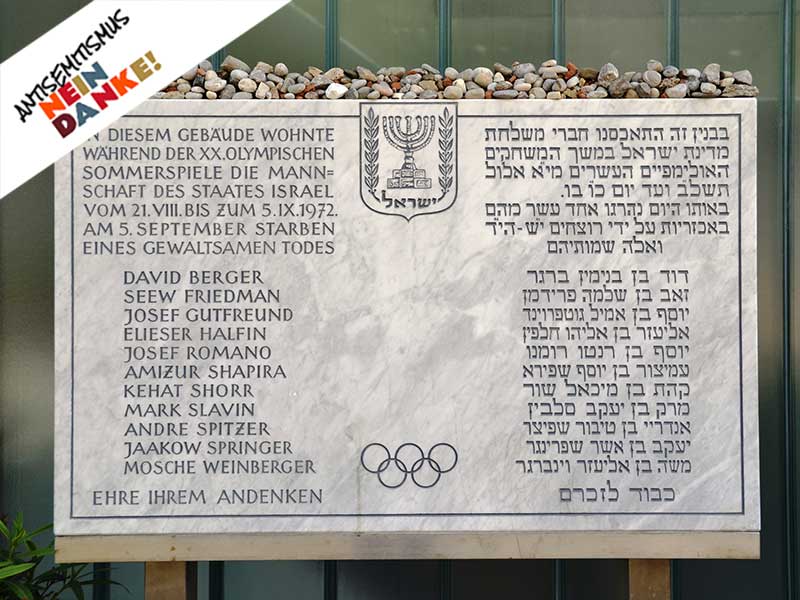 Veranstaltung zum 50 Jahrestag des Anschlag auf israelische Sportler bei den Olympischen Spielen in München