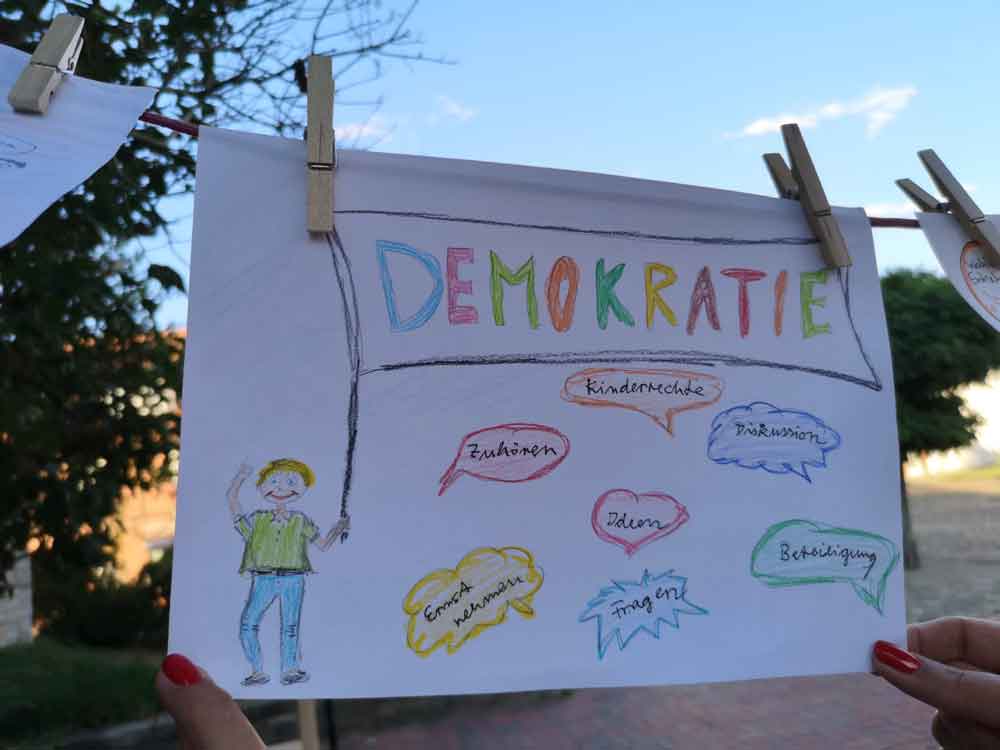 Kunstaktion „Demokratie und Du“