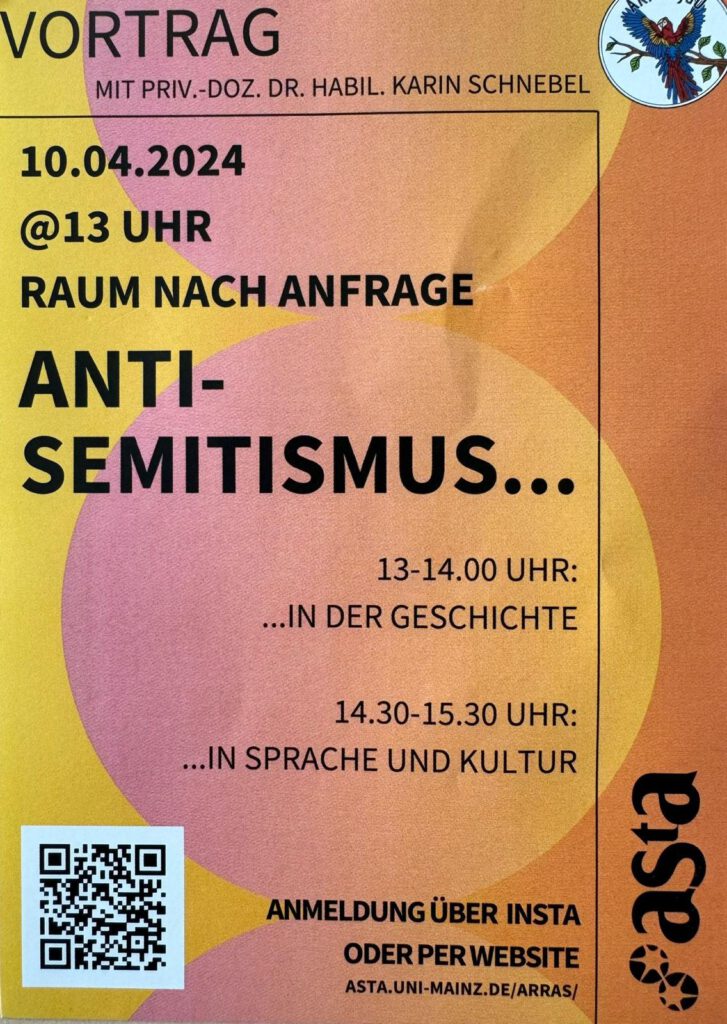 Antisemitismus…- in der Geschichte & in der Sprache und Kultur