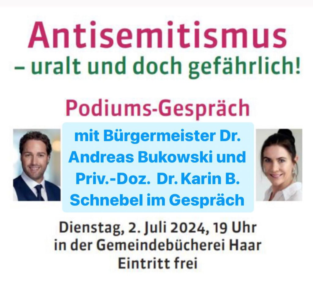 Podium und Buchvorstellung: Antisemitismus heute – uralt und doch gefährlich